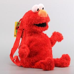Kawaii Sesame Street <strong>Plush</strong> Backpack Soft Stuffed Cartoon <strong>Elmo</strong> BIG BIRD COOKIE MONSTER <strong>Plush</strong> Backpack for Kids