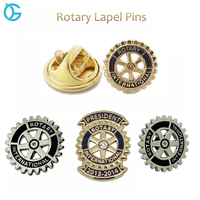 Épinglette en émail en gros, badge de club rotatif en métal personnalisé, Abzeichen International Drehs Tift Badge, épinglette de revers en émail doux ou dur