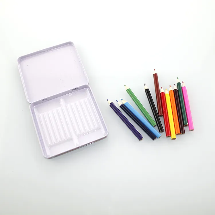 Factory Direct Supply Environmental Half Size Mini 12 Colour Pencil Set