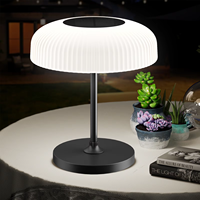 Lampe de table solaire en forme de champignon, nouveau design, pour intérieur et extérieur, lumière de jardin, batterie LiFePO4 3.2V 4000mAh, lampe de nuit portable