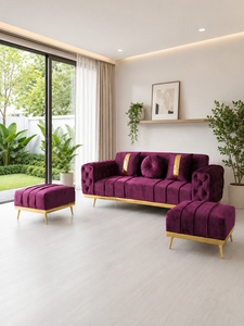Ensemble de canapés modulaires Optimus aux couleurs vives avec revêtement en tissu sur mesure pour salon moderne - Product Image 3