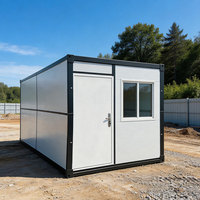 Venta al por Mayor de Casas Contenedor Plegables Modernas Personalizadas de 20 pies/40 pies, Color Marrón, Instalación Rápida, Estructura de Acero Ligero