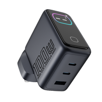 Chargeur de téléphone GaN 100W à 3 ports USB-C PD 3.1 PPS, adaptateur d'alimentation à charge rapide pour MacBook, ordinateur portable, iPhone 17 16 15 Pro Max, tablette