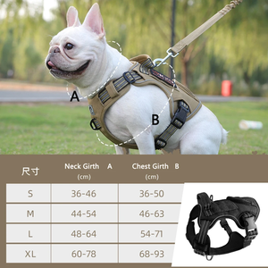 Reflective Work Training Easy Control Pet <b>Harness</b> <b>No</b>-<b>pull</b> Adjustable Reflective Tactical <b>Harness</b> for Large Dogs - Product Image 6
