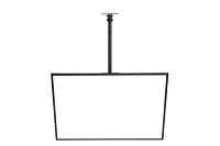 Boîte lumineuse publicitaire LED suspendue rectangulaire en alliage d'aluminium ultra-mince et écologique ZZFY pour restaurant, 1000 lumens, anti-poussière