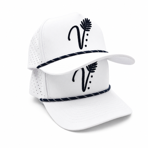 Gorra de Golf Impermeable de 5 Paneles, con Perforaciones Cortadas a Láser, Logotipo Bordado en 3D Personalizado, OEM, Transpirable, de Poliéster, para Deportes al Aire Libre - Product Image 6