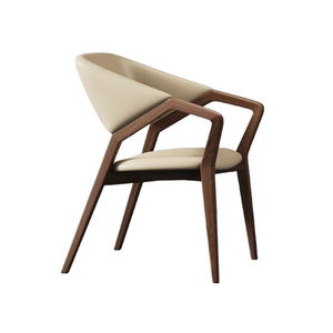Dining Chair Wooden Armchair With <b>Backrest</b> For Home Office Meeting Use - Product Image 5