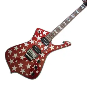 Red Ice-man I. BaneZ Guitar White Stars Custom Factory Customized Professional