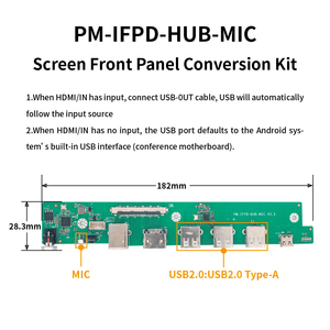 <span class=keywords><strong>B</strong></span>ộ chuyển đổi <span class=keywords><strong>b</strong></span>ảng điều khiển phía trước PM-IFPD-HUB-MIC <span class=keywords><strong>B</strong></span>ộ chuyển đổi <span class=keywords><strong>b</strong></span>ảng điều khiển mở rộng <span class=keywords><strong>b</strong></span>ảng điều khiển USB2.0 Loại C cho màn hình phẳng tương tác - Product Image 2
