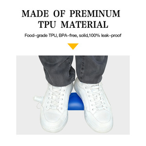 Botella de agua plegable Gbaz Force TPU de 500 ml, portátil, para deportes al aire libre, azul - Product Image 4