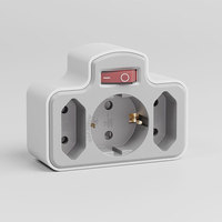 Adaptateur secteur Schuko Pheiyon, norme européenne EU, certifié TUV GS CE, prises de charge 16A, interrupteurs, pour la maison et le bureau, ODM OEM