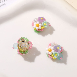 Perles en verre en gros, breloques fleurs <span class=keywords><strong>muguet</strong></span> pour la fabrication de pinces à cheveux perlées faites main et fournitures de bijoux DIY - Product Image 5