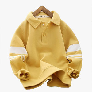 T-shirt polo pour enfants, chemise à manches longues pour bébé, sweat-shirt à col tendance pour garçons, nouveau style printemps-automne - Product Image 4