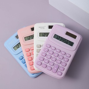 Calculatrice scientifique de poche standard de base à affichage à 8 chiffres, mini, mignonne, pour étudiants, alimentée par énergie solaire et par piles - Product Image 4