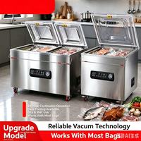 Machine d'emballage sous vide Dz-680 à grande chambre profonde et large pour fruits de mer, riz, briques, thé, haricots, noix, viande de porc, dattes, avec fonction d'impression - Vente en gros usine