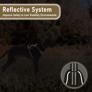 Custom Luxury Heavy Duty No-Pull Dog Harness Vest Leash Collar Set for Large Breeds Personalized Nylon Material Comfort Handle - Product Image 5