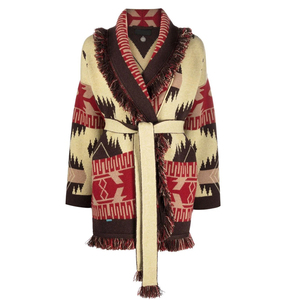 Áo len cardigan dệt kim tùy chỉnh họa tiết nhiều màu sắc cho nữ, áo len lông cừu, áo len lông xù tùy chỉnh - Product Image 1