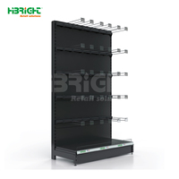 Étagère gondole commerciale double face en métal robuste et personnalisable Highbright pour présentoirs polyvalents en supermarchés et magasins de détail