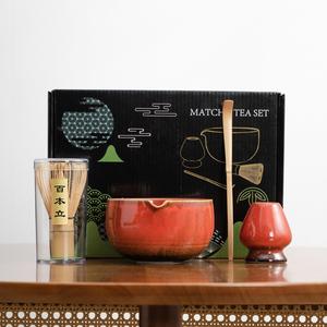 Ensemble de vaisselle pour matcha en porcelaine japonaise classique, écologique, avec fouet en bambou Chasen, idéal pour offrir - Product Image 3