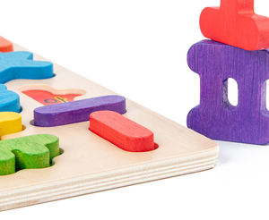 ตัวต่อไม้ 3 มิติ ตัวอักษรภาษาเกาหลี ปี 2021 สำหรับเด็ก ของเล่นเสริมพัฒนาการ ตัวอักษรหลากสี บอร์ดตัวอักษรเรขาคณิต ของเล่นการศึกษาสำหรับเด็กวัยเตาะแตะ - Product Image 2