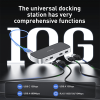 PULWTOP nouveau 5in1 multifonctionnel PD 100W 4K 30Hz HD transfert type-c Hub Station d'accueil pour ordinateur portable pour macbook ordinateur portable Pc