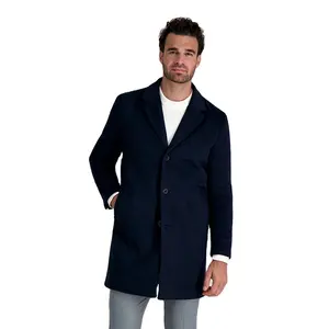 Fashion New Winter Long Coats Mens Casual Woolen Jacket Turn Collar Long Mens Overcoats Business Wool Coats Men