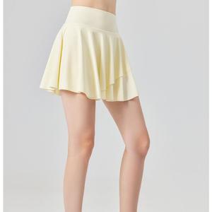Wholesale Women's Layered Ruffle Mini Tennis Skirt with Side Pockets & Built-in Shorts Quick Dry Breathable Athletic Golf Skirt - Product Image 2