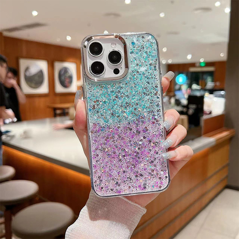 Electroplated Frame - High Glitter Gradient - Blue Purple