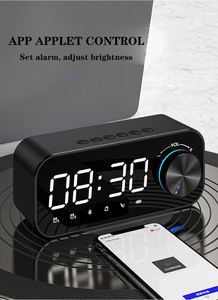 NEW Alarm Clock BT <b>Speaker</b> Digital Display <b>LED</b> Wireless Sub Woofer Music Player Desk Table Clock logo Promotional Gift - Product Image 4