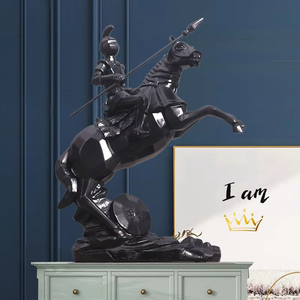 2024 Venda Quente Grande Viking Estátua Geral WJB22-24 with Armadura Ornamento e Resina Hatchet Estilo Religioso HomeDecoration - Product Image 5