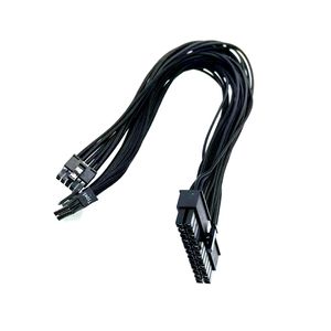Câble d'alimentation en cuivre gainé 18AWG 24 broches vers 18+10 broches pour <span class=keywords><strong>Corsair</strong></span> SF450/SF600/SF750/SFX <span class=keywords><strong>80</strong></span>+ (30cm) Utilisation sur ordinateur de bureau - Product Image 4