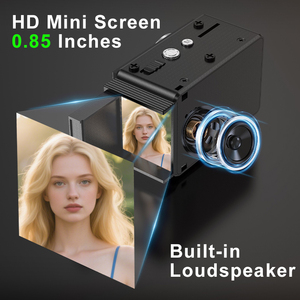 Doppia lente Mini fotocamera digitale retrò schermo LCD da 0.85 pollici 1080P Video 12MP <span class=keywords><strong>foto</strong></span> compatte Vintage portatile piccola macchina fotografica per bambini - Product Image 4