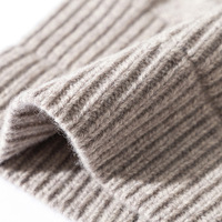 Bonnet en tricot jacquard épais pour homme, 100 % laine, style urbain, chaud pour l'automne/hiver, motif pois et fruits