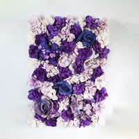 Panneau mural de fleurs artificielles rétro bicolore avec roses et hortensias pour toile de fond de mariage, décoration de vitrine de centre commercial, de magasin, de fête ou de mur photo
