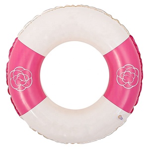 BS-s 60cm Venta caliente anillo de natación blanco PVC anillo de natación 120cm anillo de natación inflable claro - Product Image 1