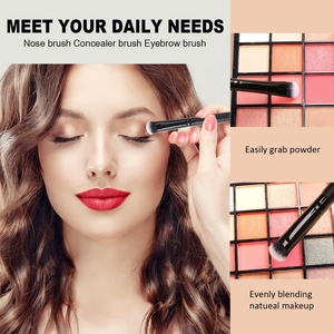 Set de Brochas de Maquillaje para Sombras de Ojos, Herramienta de Maquillaje Profesional, Marca Privada Personalizada, Negro Marrón, Set de 15 Brochas de Maquillaje - Product Image 4