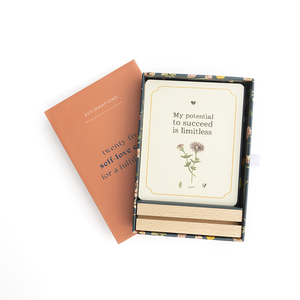 Tarjetas de autoamor de esquina redonda suave para mamá, tarjetas de reafirmante diaria con tarjetero de madera en caja de cinta extraíble - Product Image 2