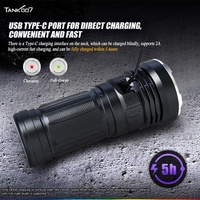 TANK007 KC11 haute lumens Linterna lampe de poche de travail rechargeable lampe torche haute puissance longue portée lampe de poche LED super lumineuse
