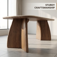 Table et chaises en bois massif, style moderne minimaliste italien, table rectangulaire haut de gamme