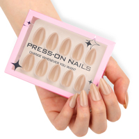 Genuine Soft Gel Nails GD49 Timeless Nude Almond Nails Simple & Chic Solid Color Press on Nail Artificial Fingers Customize