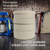 Sangle en ruban de coton naturel épaissi, largeur 2cm 1 pouce 30/40/50mm, pour chaussures, sacs, sangles, accessoires de reliure en toile