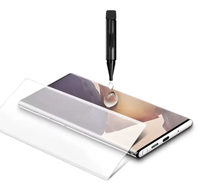 Protection d'écran en verre trempé transparent incurvé 3D avec colle liquide UV pour Samsung Galaxy S23 Ultra, S24, S25 Ultra