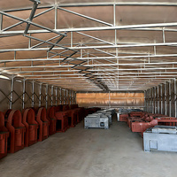 Tente à armature en acier renforcé avec roues, auvent en PVC imperméable, conception résistante à la neige pour le stockage en entrepôt et l'utilisation sportive