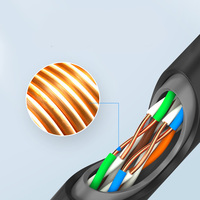 Cable LAN Cat6A de Cobre Desnudo FR/PVC UTP 23AWG 0.57mm 305m Cumple con IEC60332-1 para Uso en Interiores/Exteriores