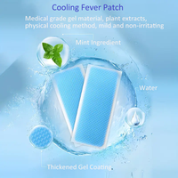 Patch Hydrogel Rafraîchissant pour la Fièvre, pour Bébés, Enfants et Adultes, Soulagement de la Douleur, 50x120mm, Doux et Hypoallergénique, Rééducation Frontale
