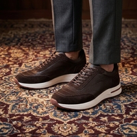 Chaussures décontractées pour hommes en cuir grainé de litchi de qualité supérieure, baskets rétro, logo personnalisé, marque privée, OEM, ODM, vente en gros, taille standard européenne