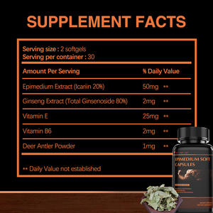 Cápsulas Blandas de Epimedium Nutritivas, Icariin de Alta Actividad, Apoyo para la Energía y Vitalidad, Suplemento Nutritivo para los Riñones, Certificado GMP - Product Image 3