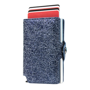 Hot Sale Metallic Leather Slim Minimalist Style Credit <b>Card</b> <b>Holder</b> <b>Wallet</b> Men Anti-rfid Large Capacity Pop up <b>Wallet</b> Cardholder - Product Image 2