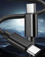 Nylon Tressé USB C OEM 60W PD Câble USB Type-C Charge rapide 3ft 6ft 10ft Câbles de données de téléphone portable