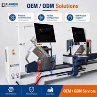Scie à découper à double tête motorisée LZJ-CNC -700*5000mm haute précision pour profilés en aluminium et UPVC, idéale pour les grandes tailles de cadres de fenêtres
